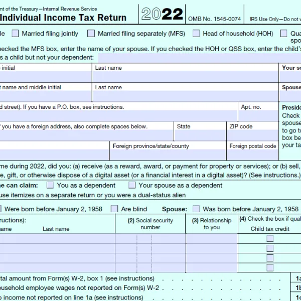 Of course real tax forms have all these fields filled out, often in handwriting